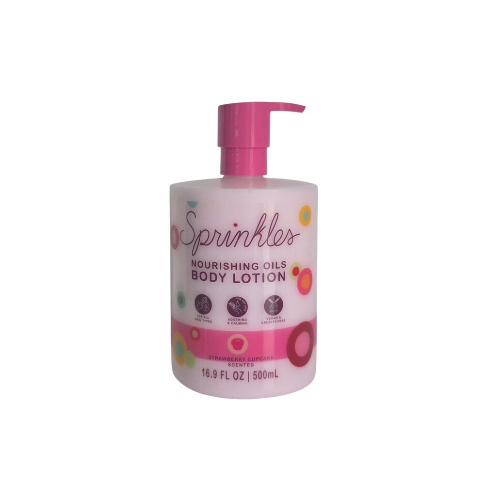 Sprinkles Strawberry Cupcake Nourishing Oils Body Lotion 16.9 FL.OZ